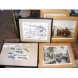 A selection of reproduction photographs including