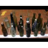 A selection of collectable antique bottles, includ