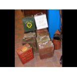 Selection of ten vintage BP and Shell petrol cans