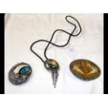 Three items of Native American jewellery, includin
