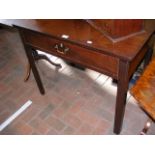 A Georgian mahogany Architect's table, with hinged