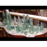 A selection of collectable bottles and chemical ja