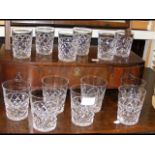 Seven large tumblers made by Stuart - 'Harlech' pa