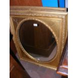 A pair of decorative gilt wall mirrors - 80cm x 70