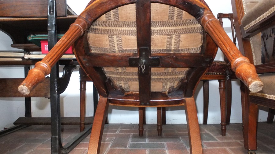 A set of four 19th century ship's saloon chairs wi - Image 3 of 11