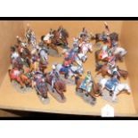 Twenty del Prado equestrian figures