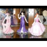 Three Coalport female figurines