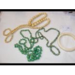 Jade and ivory beads