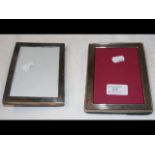 Two silver photo frames