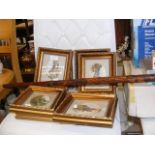 Eight framed miniatures together with an Oriental