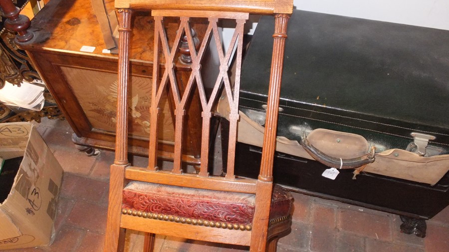 A set of four 19th century ship's saloon chairs wi - Image 10 of 11