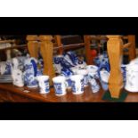 A medley of blue and white ceramic ware