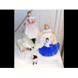 Three Beswick figures, a foal and two sheep, toget