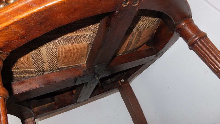 A set of four 19th century ship's saloon chairs wi - Image 6 of 11