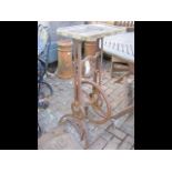 A cast metal antique treadle machine