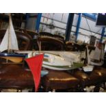 A vintage Albatross model racing yacht, together w