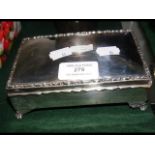 An elegant silver lady's jewellery box on Lion paw