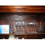 A collection of Royal Doulton cut drinking glasses