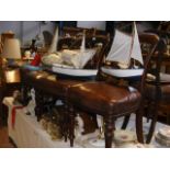 A set of eight Victorian mahogany balloon back din