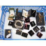 A tray of jewellery, including gold bracelets, nec