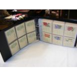 An album of vintage Kensitas silk flowers - set sm