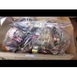 A box of costume jewellery - mostly bangles