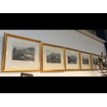Six Brannon monochrome Isle of Wight prints, frame