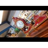 A Zenith French style red lacquered mantle clock w