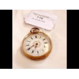 An 18ct gold pocket watch