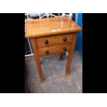 A Victorian small proportioned two drawer side tab
