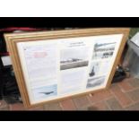 A Concorde montage, Limited Edition framed and gla