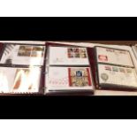 A collection of GB First Day Covers in two albums