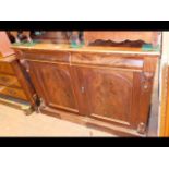 A Victorian mahogany sideboard with two panelled c