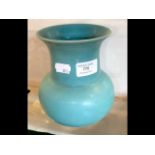 A blue glazed vase with 'Van Briggle Original Colo