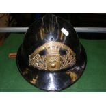 An antique French Fireman's helmet
