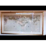 VAN KEULEN - early hand coloured sea chart of the