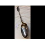 A spectacular silver basting spoon - London 1859 - Henry Holla