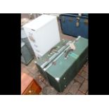 A five drawer metal Bisley tool chest, together wi