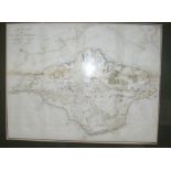 An Isle of Wight hand coloured map by TOMKINS - 35