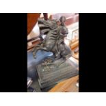 A 42cm high reproduction Spelter figure of Napoleo