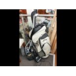 A selection of golf clubs contained in a Callaway