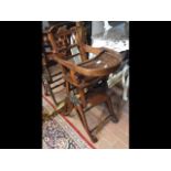 An Edwardian child's highchair