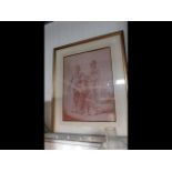 William Russell Flint print in gilt frame