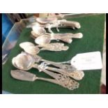 A selection of silver flatware