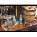 Collectable antique bottles including Newport toge