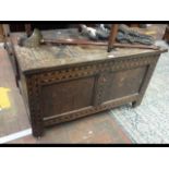 An antique paneled coffer