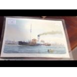 M.G PEARSON - watercolour of Paddles Tug Eppleton H