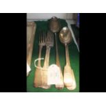 Three Irish silver table forks, Dublin, together w