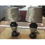 A pair of Doulton table lamps - 50cms high