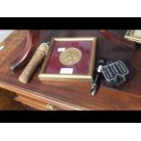 Various collectables including pocket compass, com